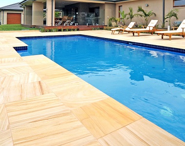 teakwood sandstone pavers and tiles, yellow tiles, ochre tiles, pool pavers and pool coping melbourne, sydney, brisbane, canberra adelaide,