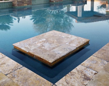 antique travertine bullnose pool coping tiles, biege pool coping tiles, round edge pool coping pavers by stone pavers sydney