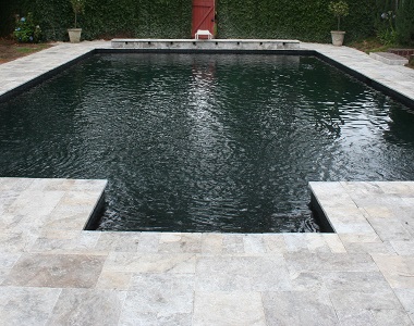 Silver Oyster Travertine Pool Coping Tumbled tiles, silver pavers, silver coping tiles, silver pool pavers by stone pavers sydney