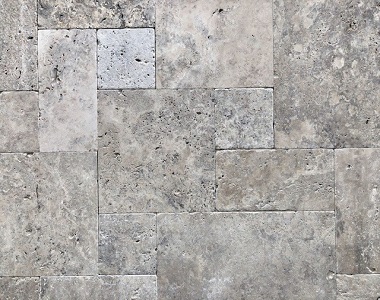 Silver Travertine Tiles french pattern tiles Standard Grade