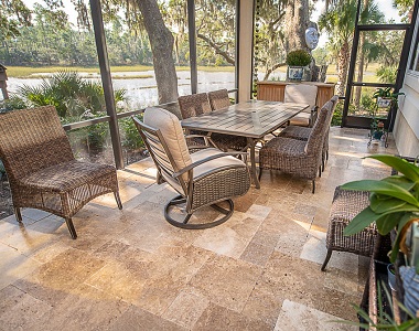 travertine tiles and travertine pavers image