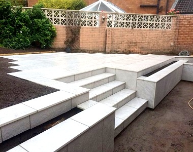 granite pavers steppers and stairs